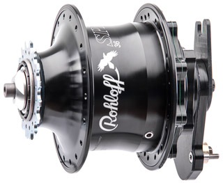 Die Rohloff Schaltnabe im Zusammenspiel mit dem Shimano Steps EP801 CARGO Motor Die Rohloff Schaltnabe
